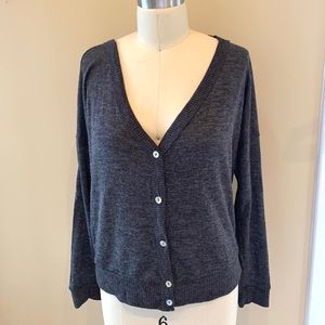 Charcoal button up cardigan